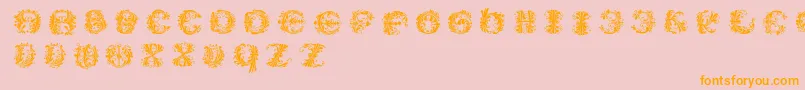 Flowerpowerround Font – Orange Fonts on Pink Background