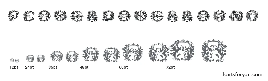 Flowerpowerround Font Sizes