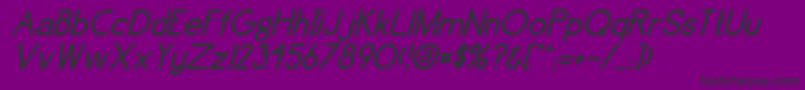 BrassfieldItalic-Schriftart – Schwarze Schriften auf violettem Hintergrund