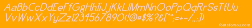 BrassfieldItalic Font – Pink Fonts on Orange Background