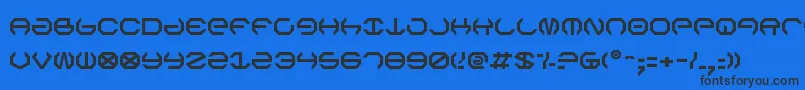 Omegav2 Font – Black Fonts on Blue Background