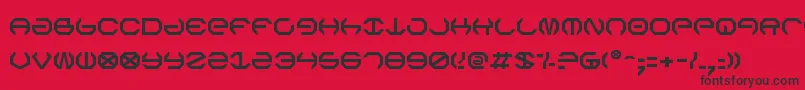 フォントOmegav2 – 赤い背景に黒い文字