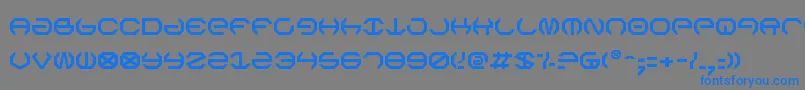 フォントOmegav2 – 灰色の背景に青い文字