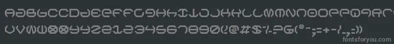 Omegav2-Schriftart – Graue Schriften auf schwarzem Hintergrund