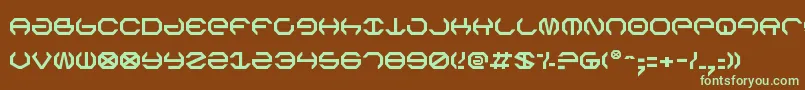 Omegav2 Font – Green Fonts on Brown Background