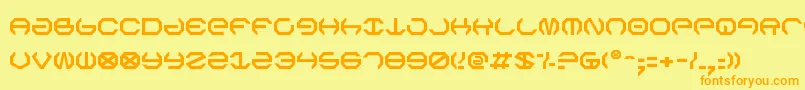 Omegav2 Font – Orange Fonts on Yellow Background