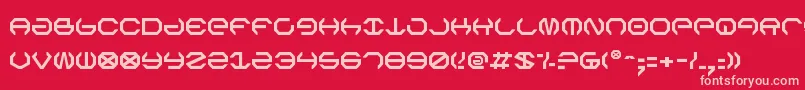 Omegav2 Font – Pink Fonts on Red Background