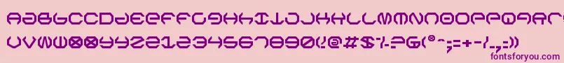 Omegav2-Schriftart – Violette Schriften auf rosa Hintergrund