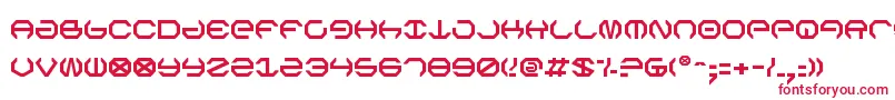 フォントOmegav2 – 白い背景に赤い文字