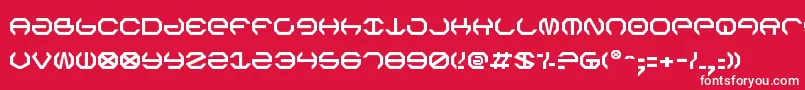 Omegav2 Font – White Fonts on Red Background