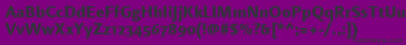 LinotypefinneganosfExtrabold Font – Black Fonts on Purple Background