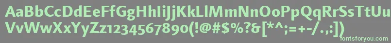 LinotypefinneganosfExtrabold Font – Green Fonts on Gray Background