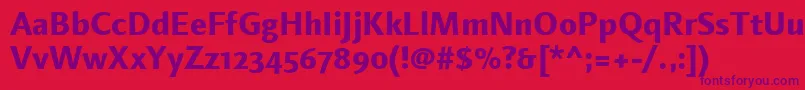 fuente LinotypefinneganosfExtrabold – Fuentes Moradas Sobre Fondo Rojo