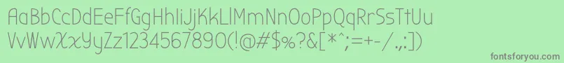 フォントBubbleroneRegular – 緑の背景に灰色の文字