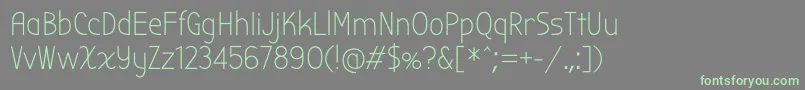 BubbleroneRegular Font – Green Fonts on Gray Background