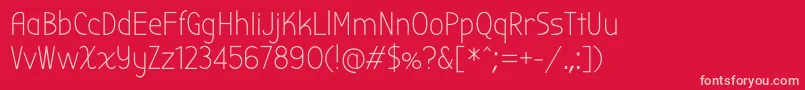 BubbleroneRegular Font – Pink Fonts on Red Background