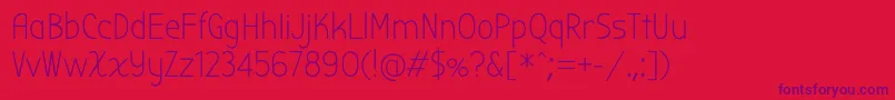 BubbleroneRegular Font – Purple Fonts on Red Background