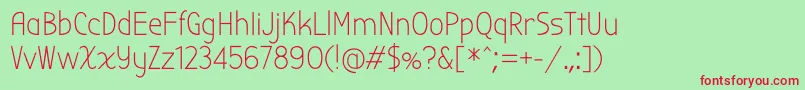 BubbleroneRegular Font – Red Fonts on Green Background