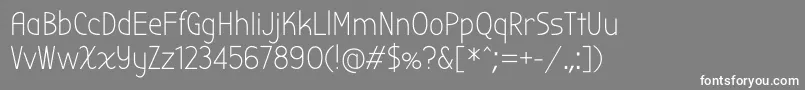 BubbleroneRegular Font – White Fonts on Gray Background