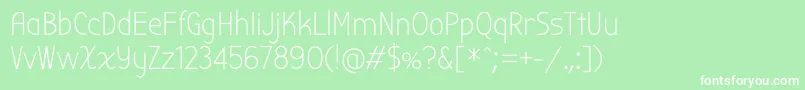 フォントBubbleroneRegular – 緑の背景に白い文字