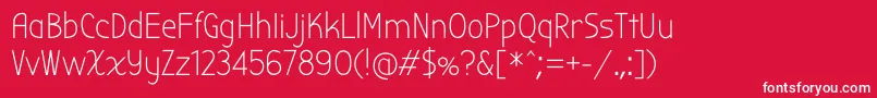 BubbleroneRegular Font – White Fonts on Red Background