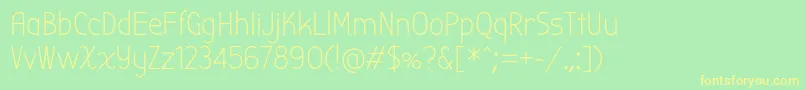 BubbleroneRegular Font – Yellow Fonts on Green Background