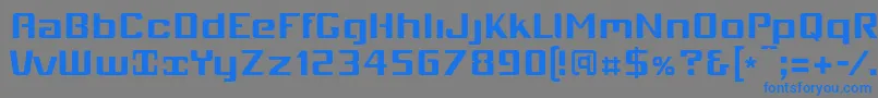 Mobio-Schriftart – Blaue Schriften auf grauem Hintergrund