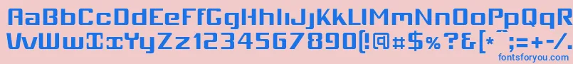 Mobio Font – Blue Fonts on Pink Background