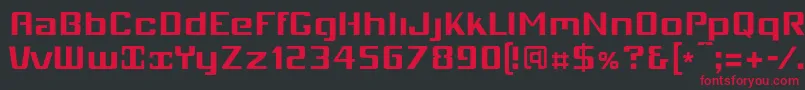 Mobio Font – Red Fonts on Black Background