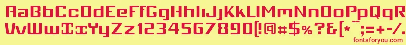 Mobio Font – Red Fonts on Yellow Background