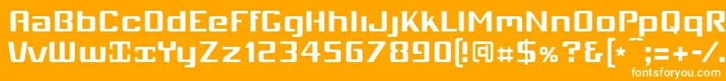フォントMobio – オレンジの背景に白い文字