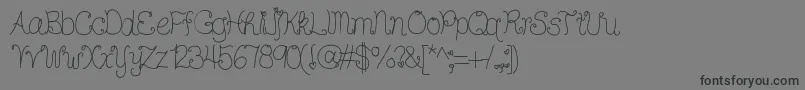 Ddhearts Font – Black Fonts on Gray Background
