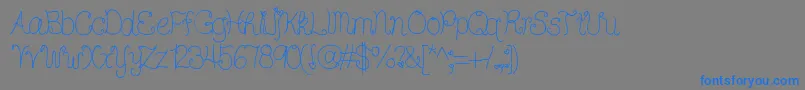 Ddhearts Font – Blue Fonts on Gray Background