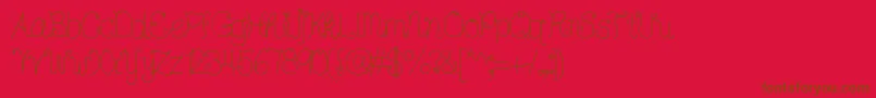 Ddhearts Font – Brown Fonts on Red Background