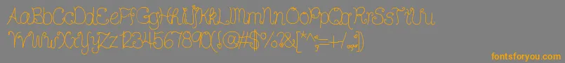 Ddhearts Font – Orange Fonts on Gray Background