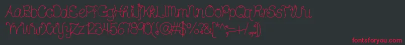 Ddhearts Font – Red Fonts on Black Background
