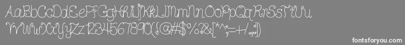 フォントDdhearts – 灰色の背景に白い文字