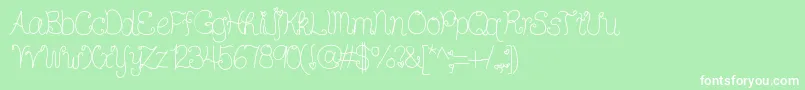 Ddhearts Font – White Fonts on Green Background