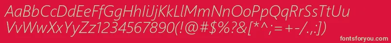 Шрифт SegoeUiLightItalic – зелёные шрифты на красном фоне