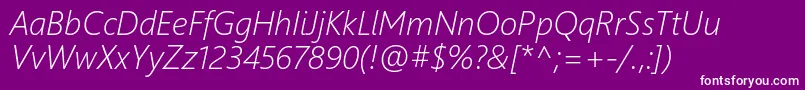 SegoeUiLightItalic Font – White Fonts on Purple Background