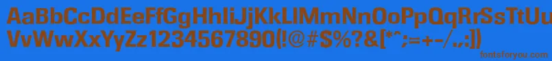 RochesterserialXboldRegular Font – Brown Fonts on Blue Background