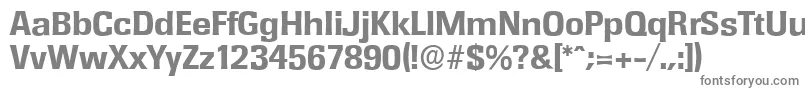 RochesterserialXboldRegular-fontti – harmaat kirjasimet valkoisella taustalla