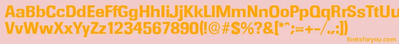 RochesterserialXboldRegular Font – Orange Fonts on Pink Background