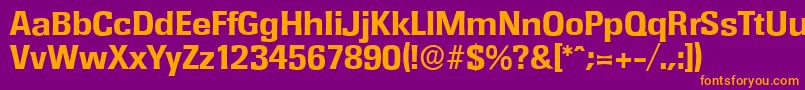RochesterserialXboldRegular Font – Orange Fonts on Purple Background