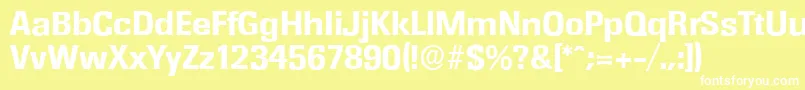 RochesterserialXboldRegular Font – White Fonts on Yellow Background