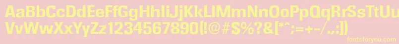 RochesterserialXboldRegular Font – Yellow Fonts on Pink Background