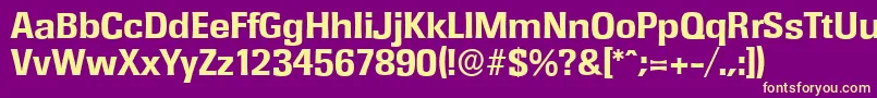 RochesterserialXboldRegular Font – Yellow Fonts on Purple Background