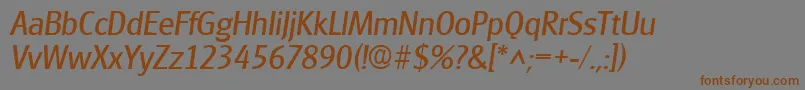 Police GlasgowItalic – polices brunes sur fond gris