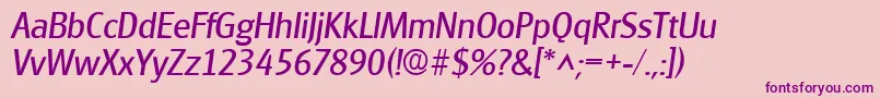 GlasgowItalic Font – Purple Fonts on Pink Background