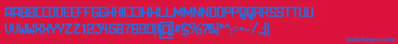 Шрифт AmbossDisplayRounded – синие шрифты на красном фоне